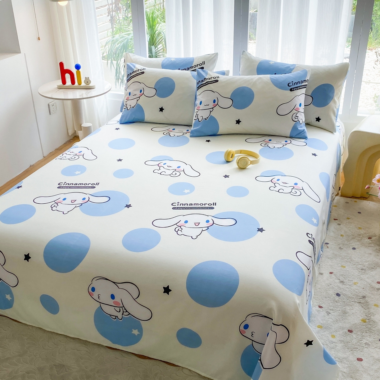 91家纺网 家纺一手货源 找家纺 一电 2025新款卡通床单单件被单学生宿舍被罩三件套单人儿童上下床床单-第五批 圈圈玉桂狗