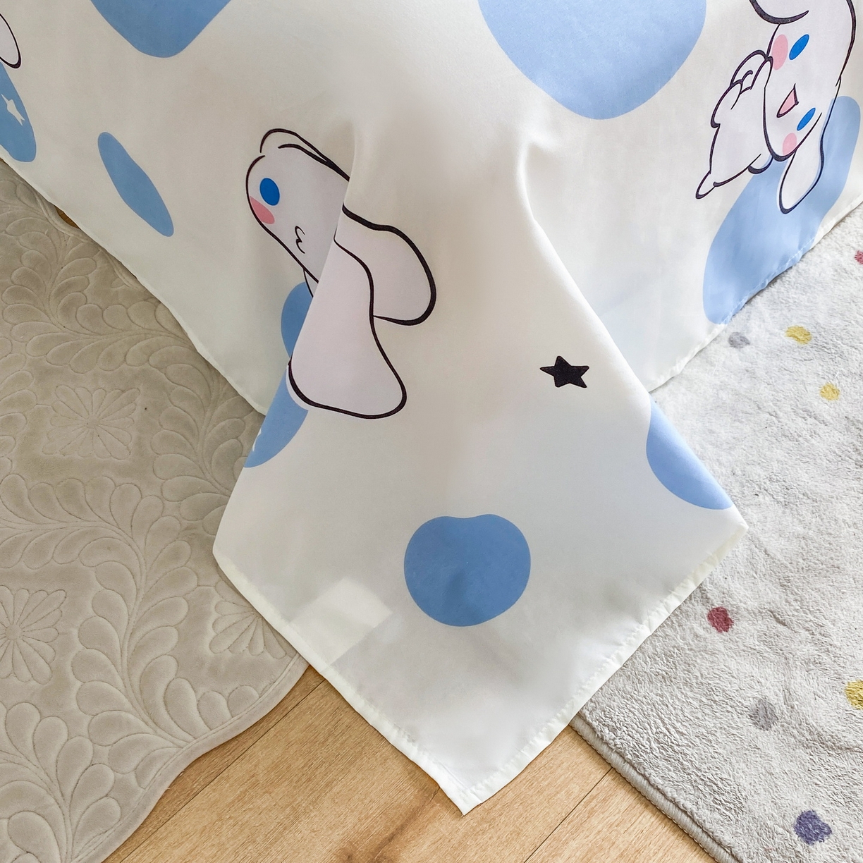 91家纺网 家纺一手货源 找家纺 一电 2025新款卡通床单单件被单学生宿舍被罩三件套单人儿童上下床床单-第五批 圈圈玉桂狗