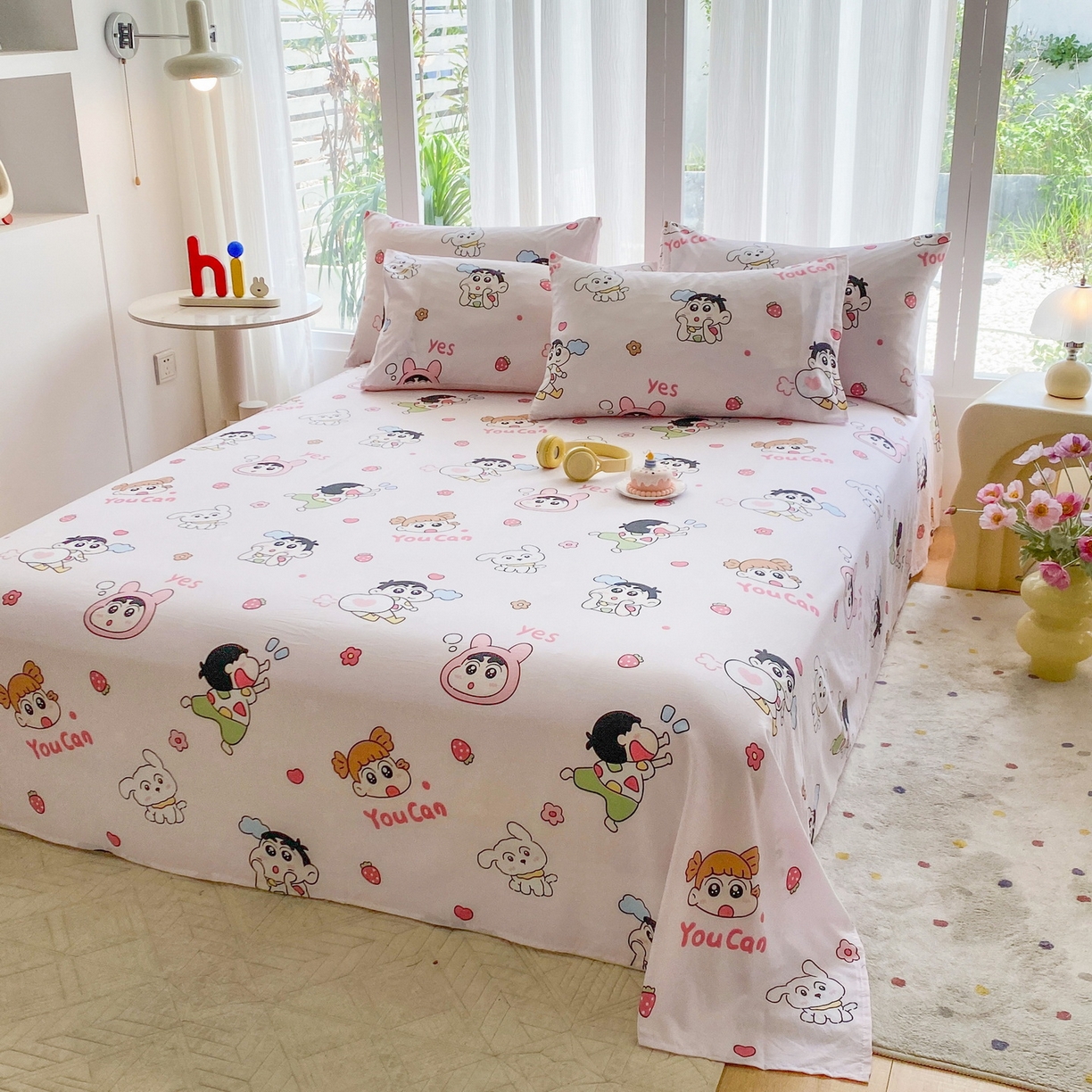 91家纺网 家纺一手货源 找家纺 一电 2025新款卡通床单单件被单学生宿舍被罩三件套单人儿童上下床床单-第五批 你最棒