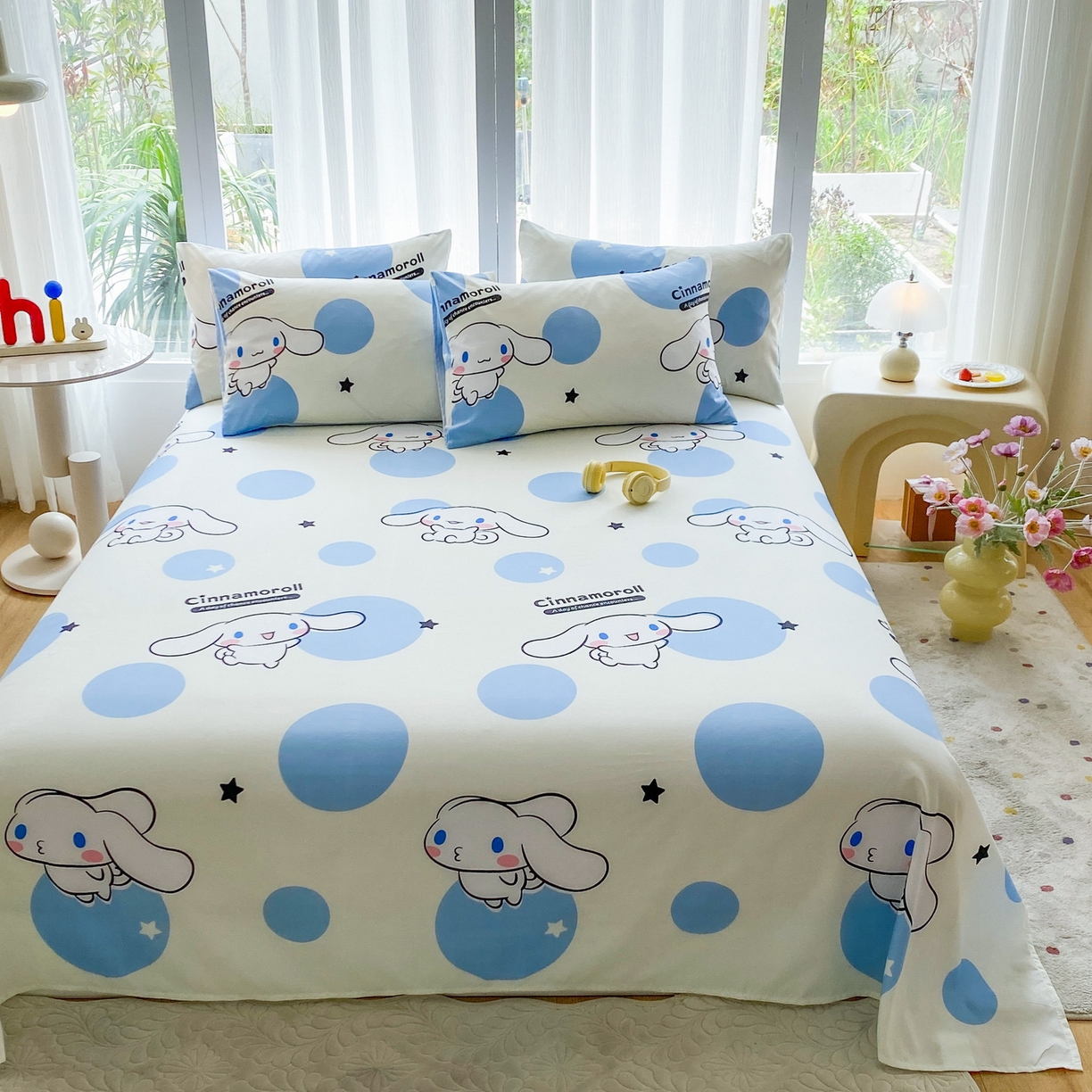 91家纺网 家纺一手货源 找家纺 一电 2025新款卡通床单单件被单学生宿舍被罩三件套单人儿童上下床床单-第五批 圈圈玉桂狗