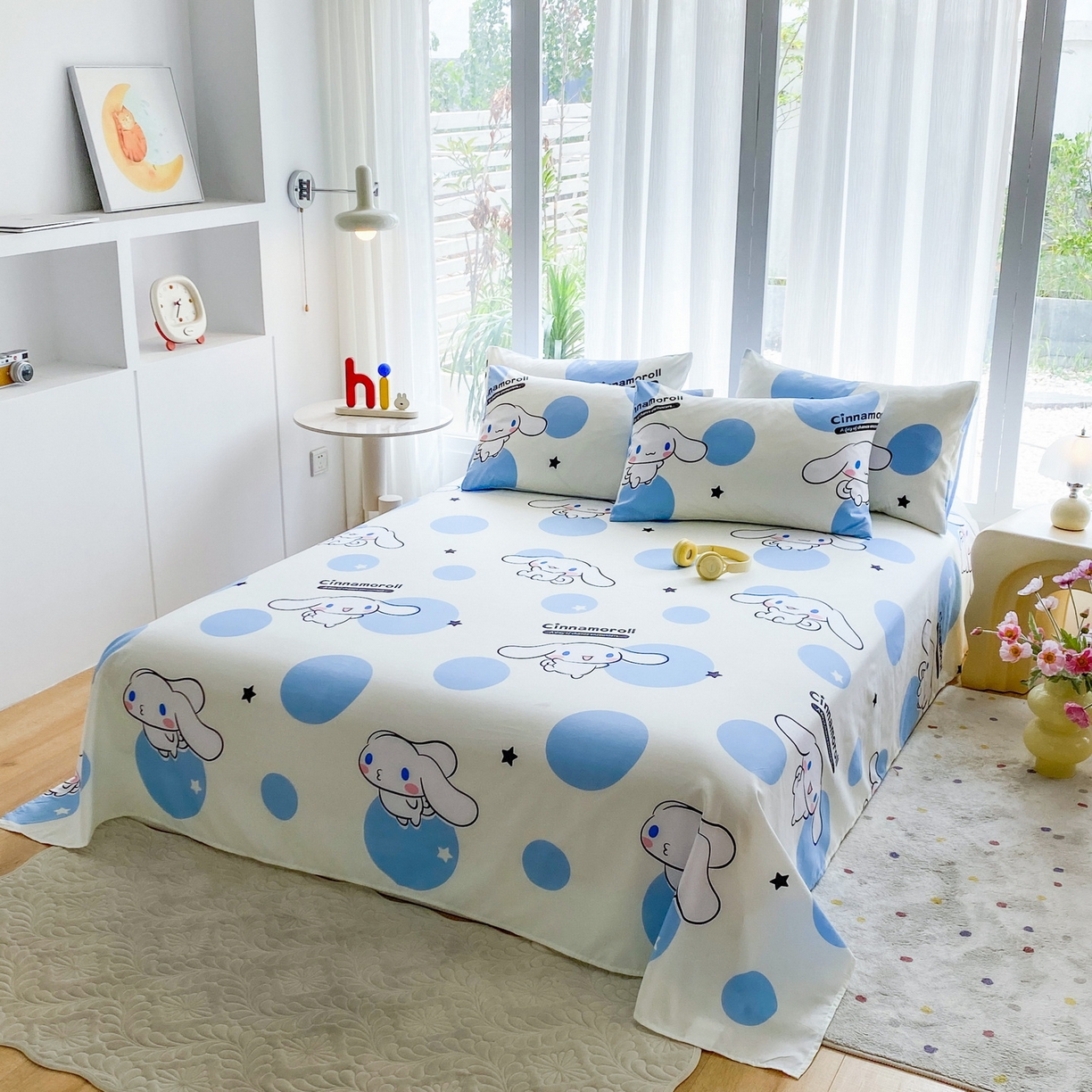 91家纺网 家纺一手货源 找家纺 一电 2025新款卡通床单单件被单学生宿舍被罩三件套单人儿童上下床床单-第五批 圈圈玉桂狗