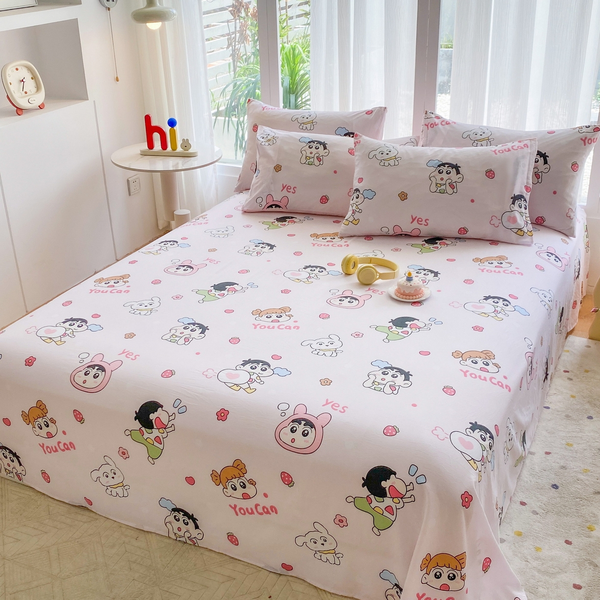 91家纺网 家纺一手货源 找家纺 一电 2025新款卡通床单单件被单学生宿舍被罩三件套单人儿童上下床床单-第五批 你最棒
