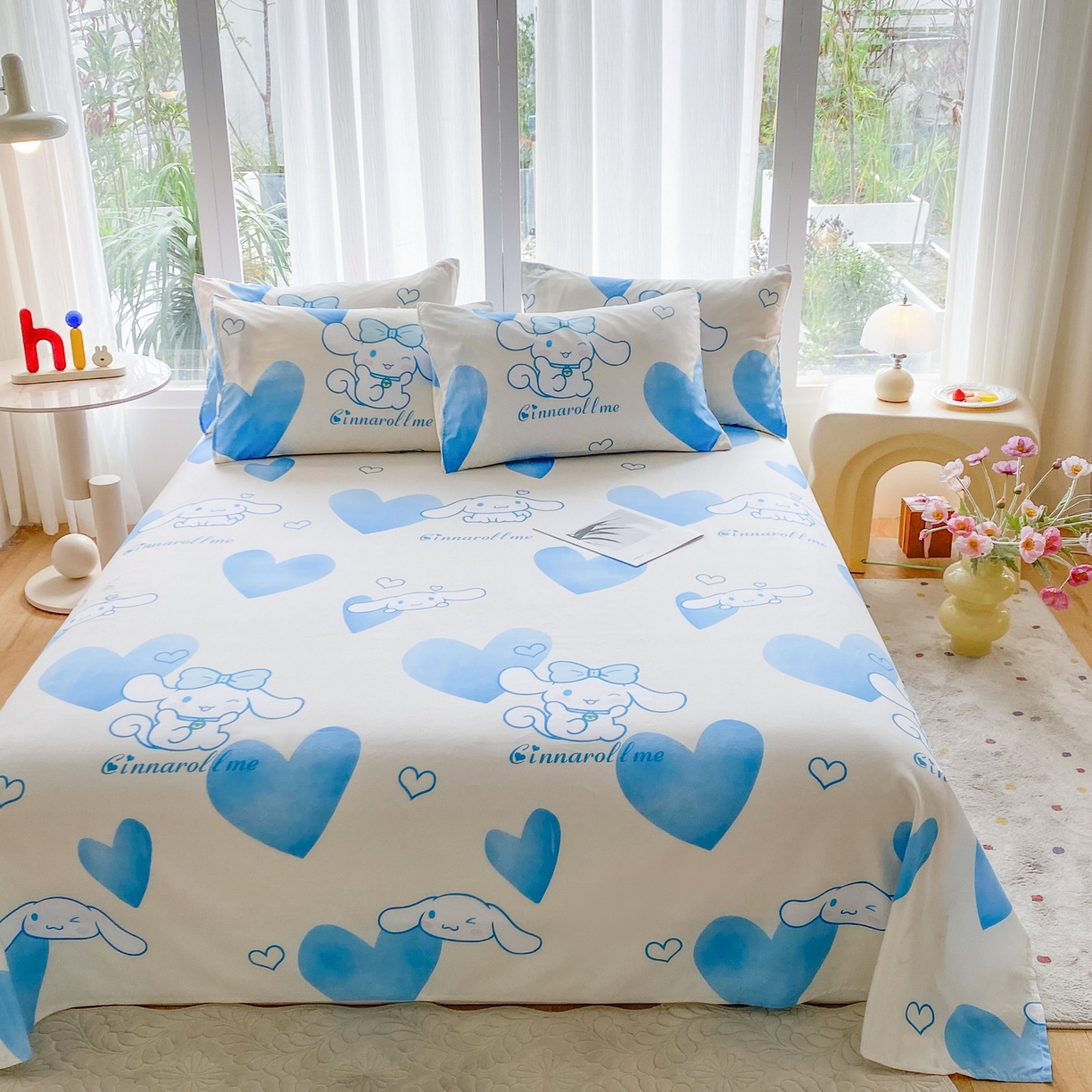91家纺网 家纺一手货源 找家纺 一电 2025新款卡通床单单件被单学生宿舍被罩三件套单人儿童上下床床单-第五批 爱心玉桂狗