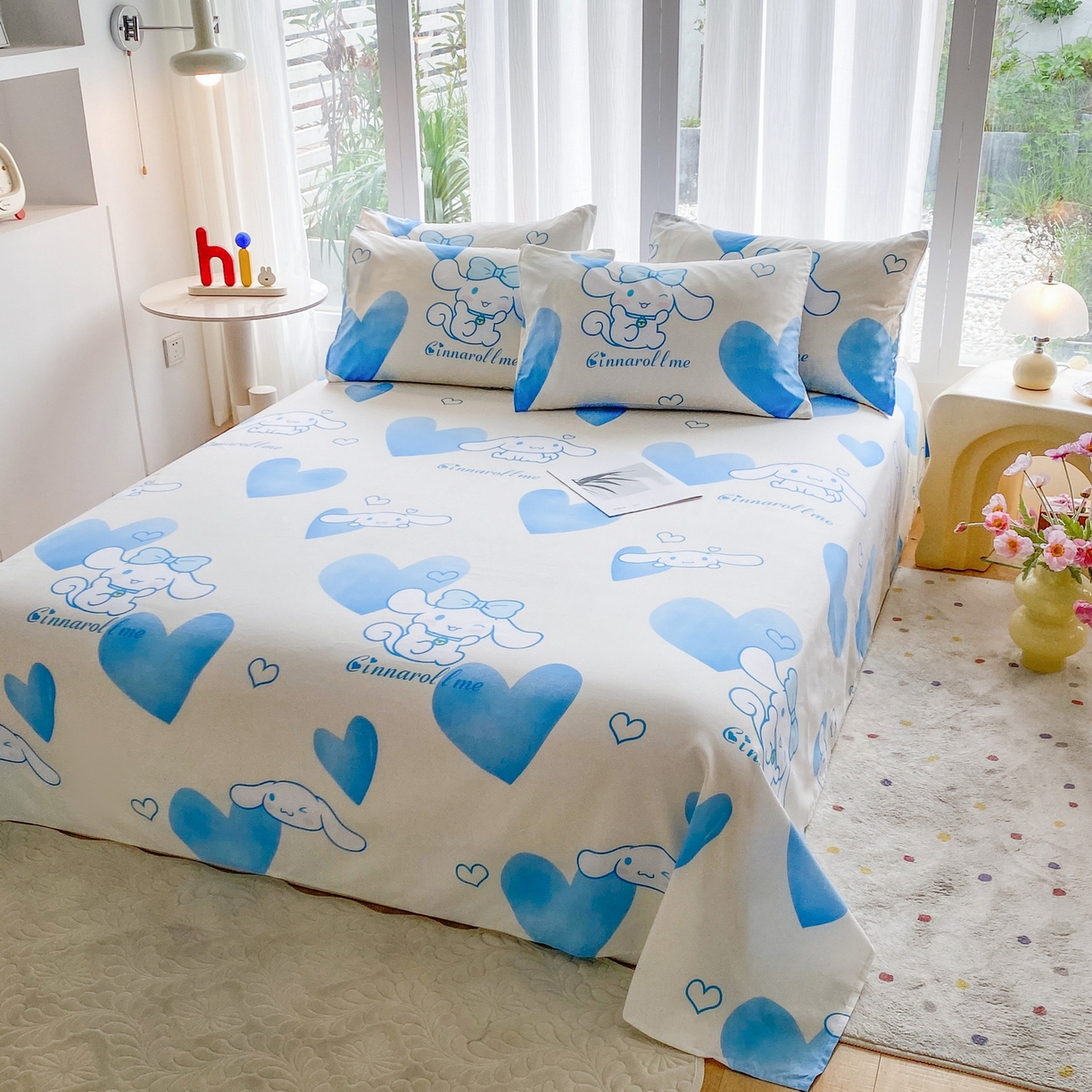 91家纺网 家纺一手货源 找家纺 一电 2025新款卡通床单单件被单学生宿舍被罩三件套单人儿童上下床床单-第五批 爱心玉桂狗