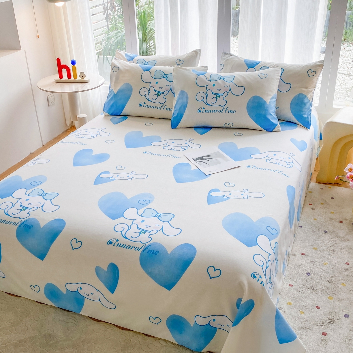 91家纺网 家纺一手货源 找家纺 一电 2025新款卡通床单单件被单学生宿舍被罩三件套单人儿童上下床床单-第五批 爱心玉桂狗