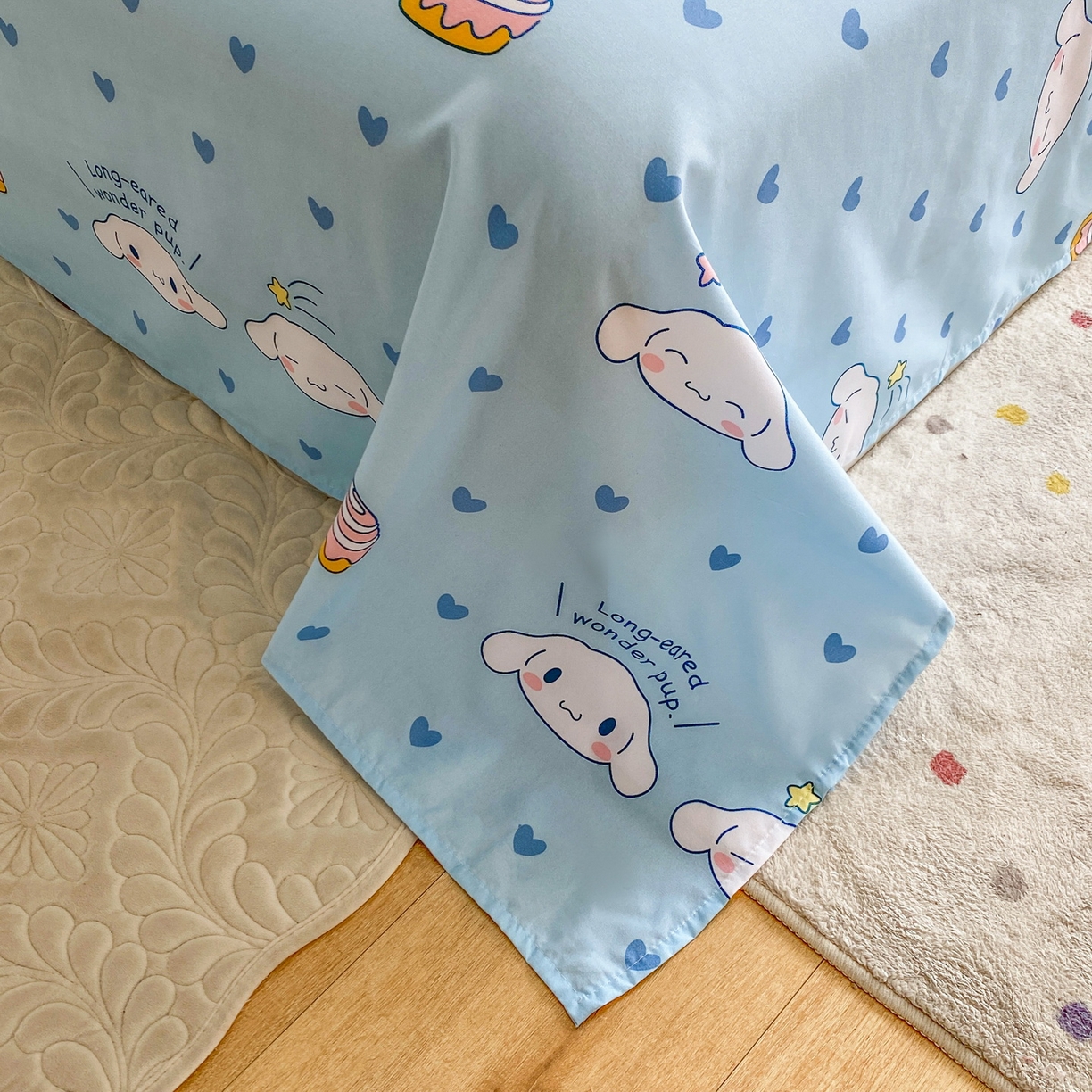 91家纺网 家纺一手货源 找家纺 一电 2025新款卡通床单单件被单学生宿舍被罩三件套单人儿童上下床床单-第五批 星空玉桂狗