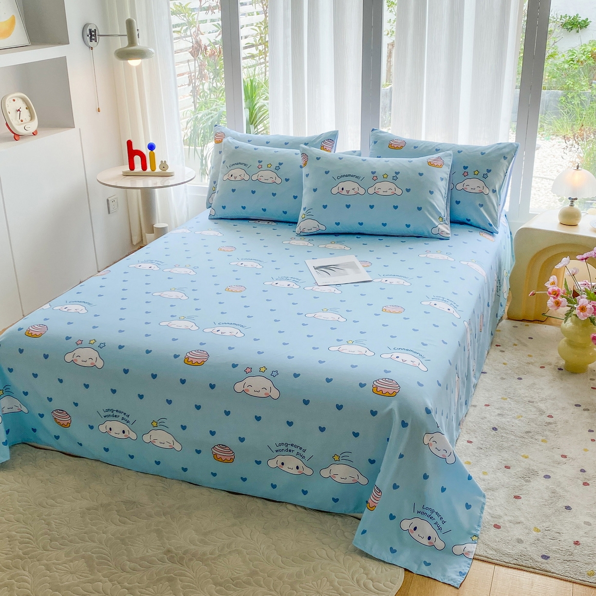 91家纺网 家纺一手货源 找家纺 一电 2025新款卡通床单单件被单学生宿舍被罩三件套单人儿童上下床床单-第五批 星空玉桂狗