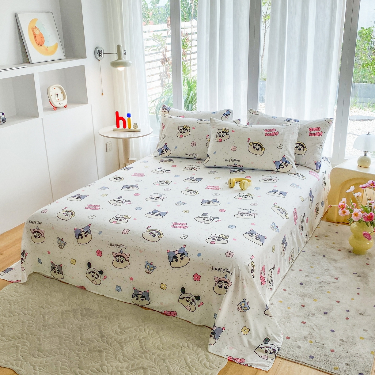 91家纺网 家纺一手货源 找家纺 一电 2025新款卡通床单单件被单学生宿舍被罩三件套单人儿童上下床床单-第五批 快乐少年