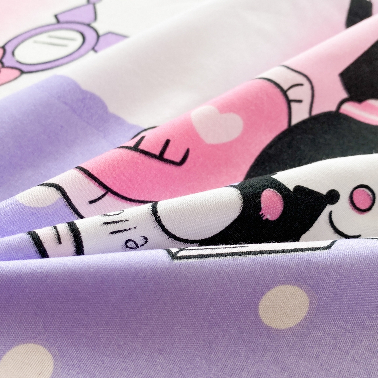 91家纺网 家纺一手货源 找家纺 一电 2025新款卡通床单单件被单学生宿舍被罩三件套单人儿童上下床床单-第五批 卡牌库洛米