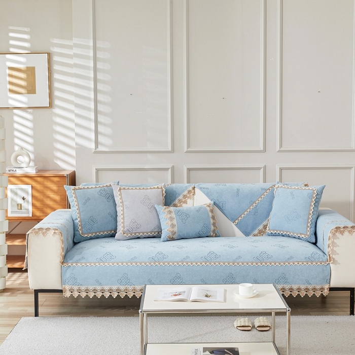 （总）峻杨 2025新款柔软亲肤雪尼尔沙发垫耐用耐磨防滑四季可用可机洗水洗定制尺寸请联系客服-小熊