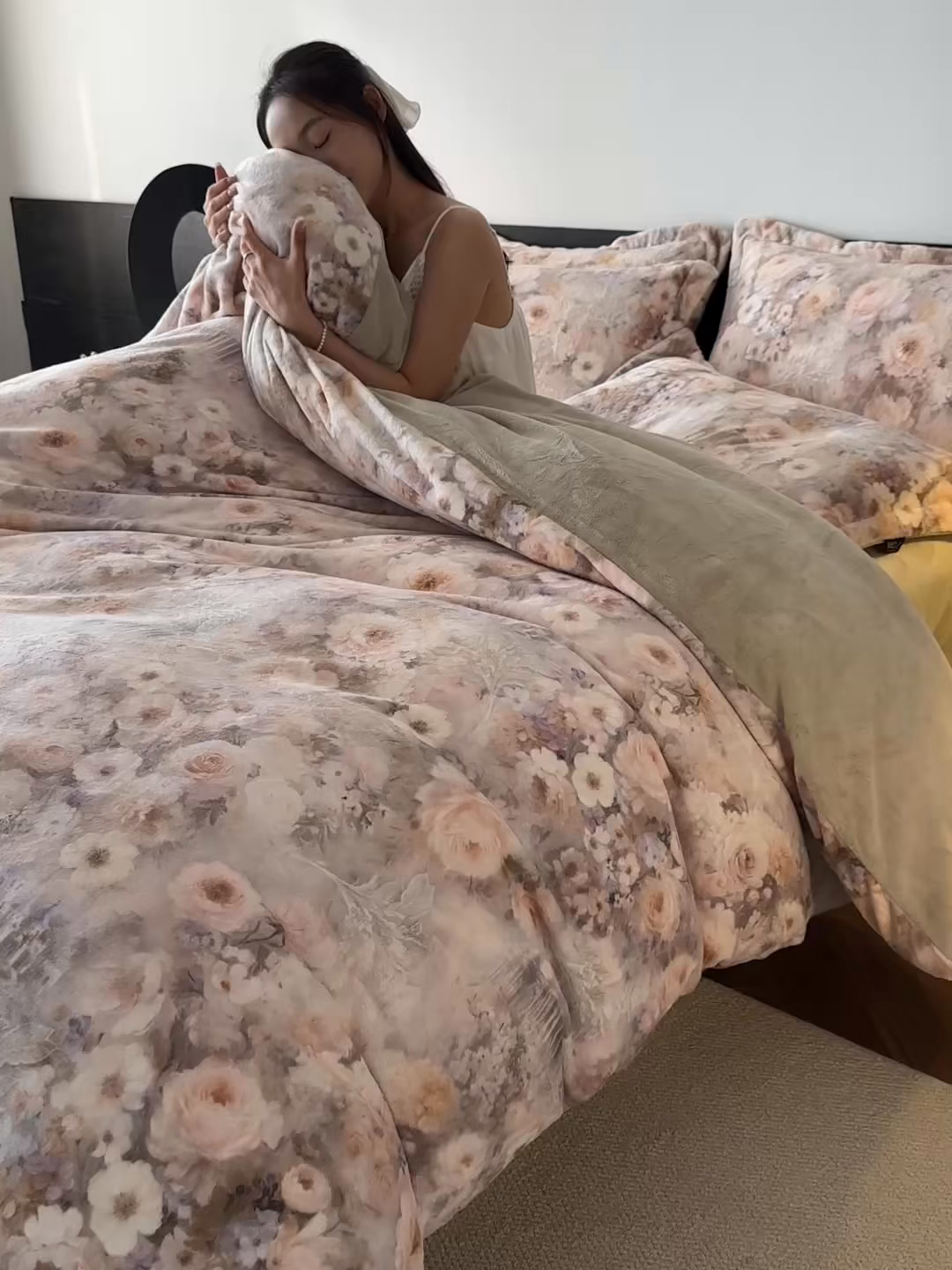 91家纺网 家纺一手货源 找家纺 寐绸家纺 2025秋冬新款230g牛奶绒数码印花四件套 数码四件套-花园城堡