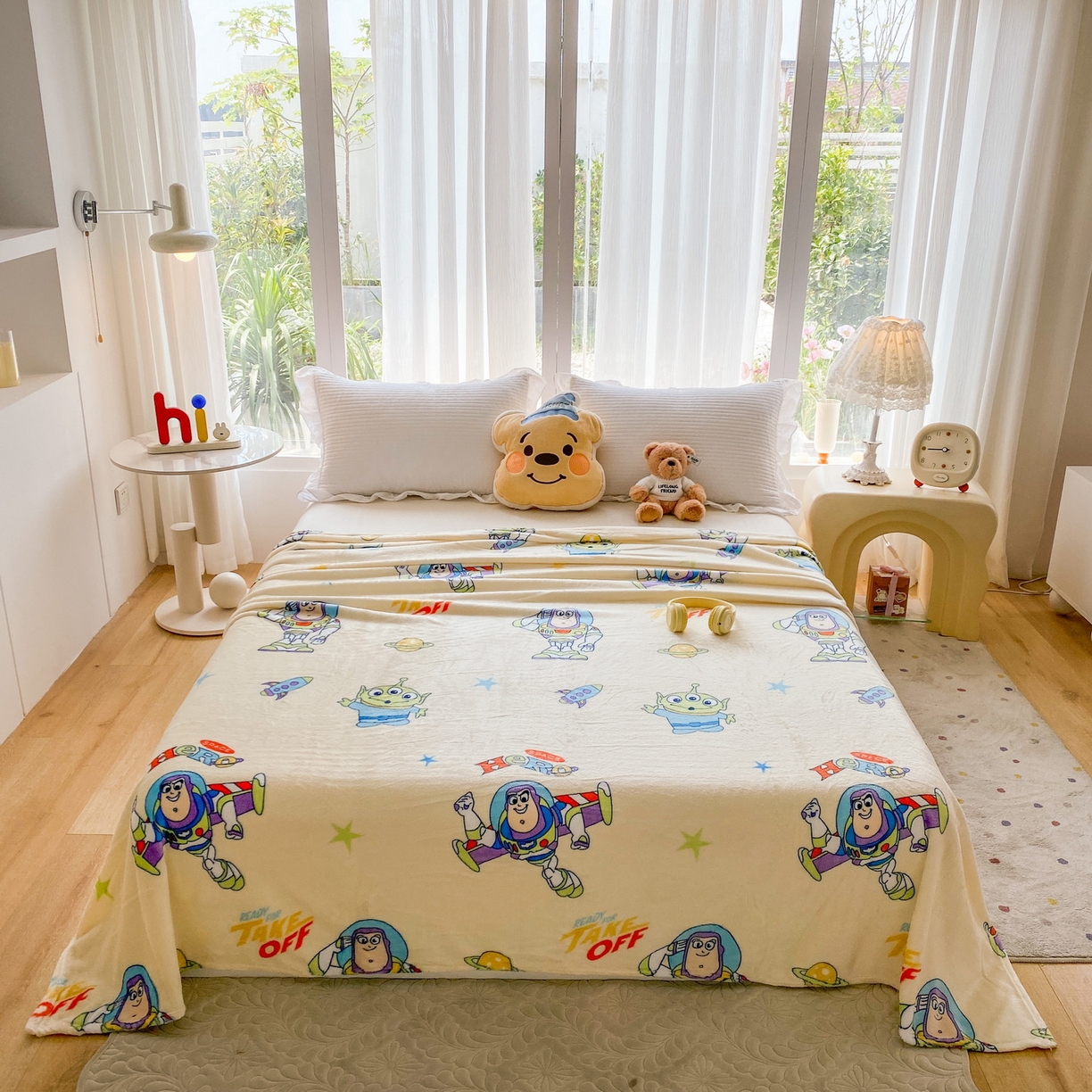 91家纺网 家纺一手货源 找家纺 （总）一电 2025新款卡通高克重双面法莱绒毛毯四季盖毯