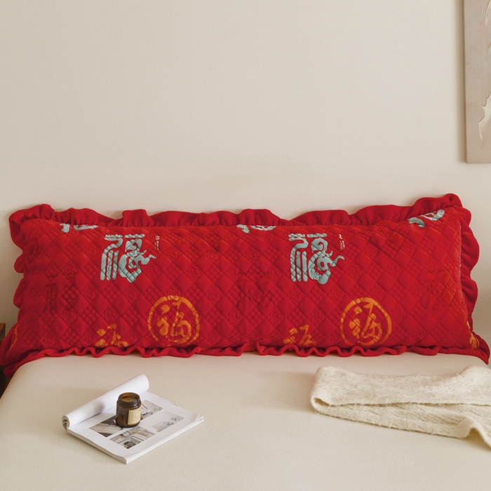 91家纺网 家纺一手货源 找家纺 （总）爱港家纺 2025新款牛奶绒夹棉衍缝长枕套