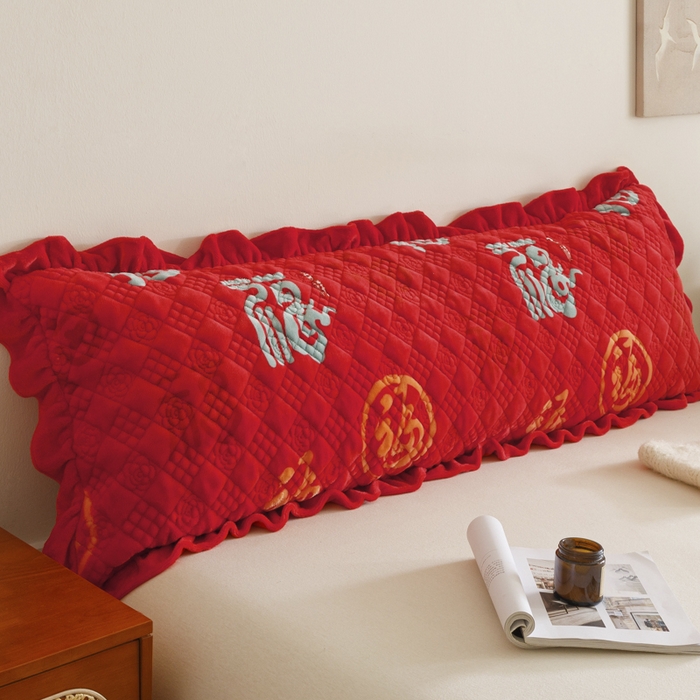 91家纺网 家纺一手货源 找家纺 （总）爱港家纺 2025新款牛奶绒夹棉衍缝长枕套