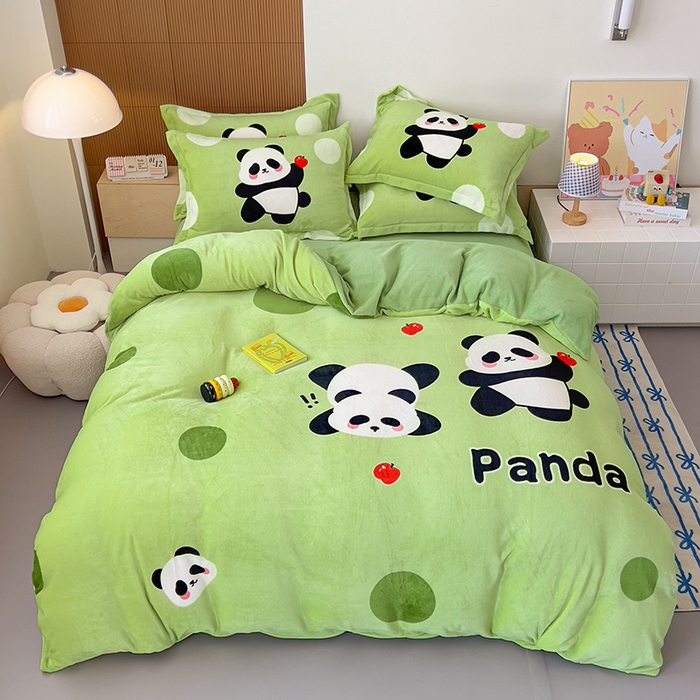 91家纺网 家纺一手货源 找家纺 （总）福来临家纺 2025牛奶绒大版卡通四件套