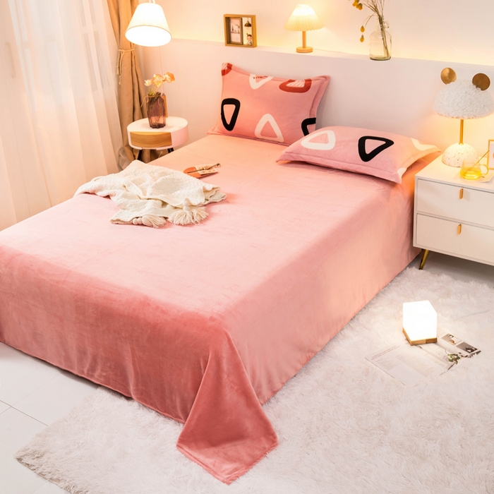 91家纺网 家纺一手货源 找家纺 宅部落 2025新款高克重牛奶绒四件套法莱绒三件套单被套 简约时代