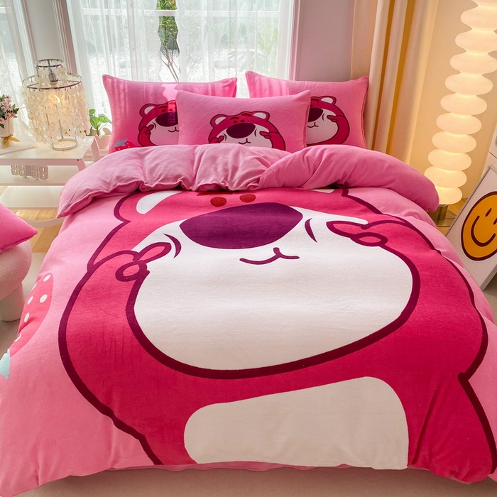 91家纺网 家纺一手货源 找家纺 （总）一电 2025新款双面牛奶绒被套单件150x200儿童加厚法兰珊瑚绒被罩200x230冬季-第二批