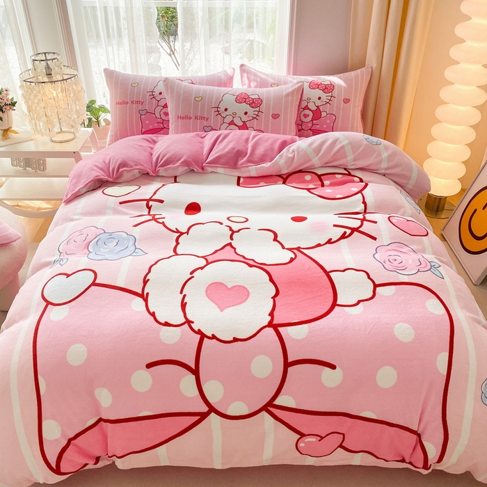 91家纺网 家纺一手货源 找家纺 （总）一电 2025新款双面牛奶绒被套单件150x200儿童加厚法兰珊瑚绒被罩200x230冬季-第二批