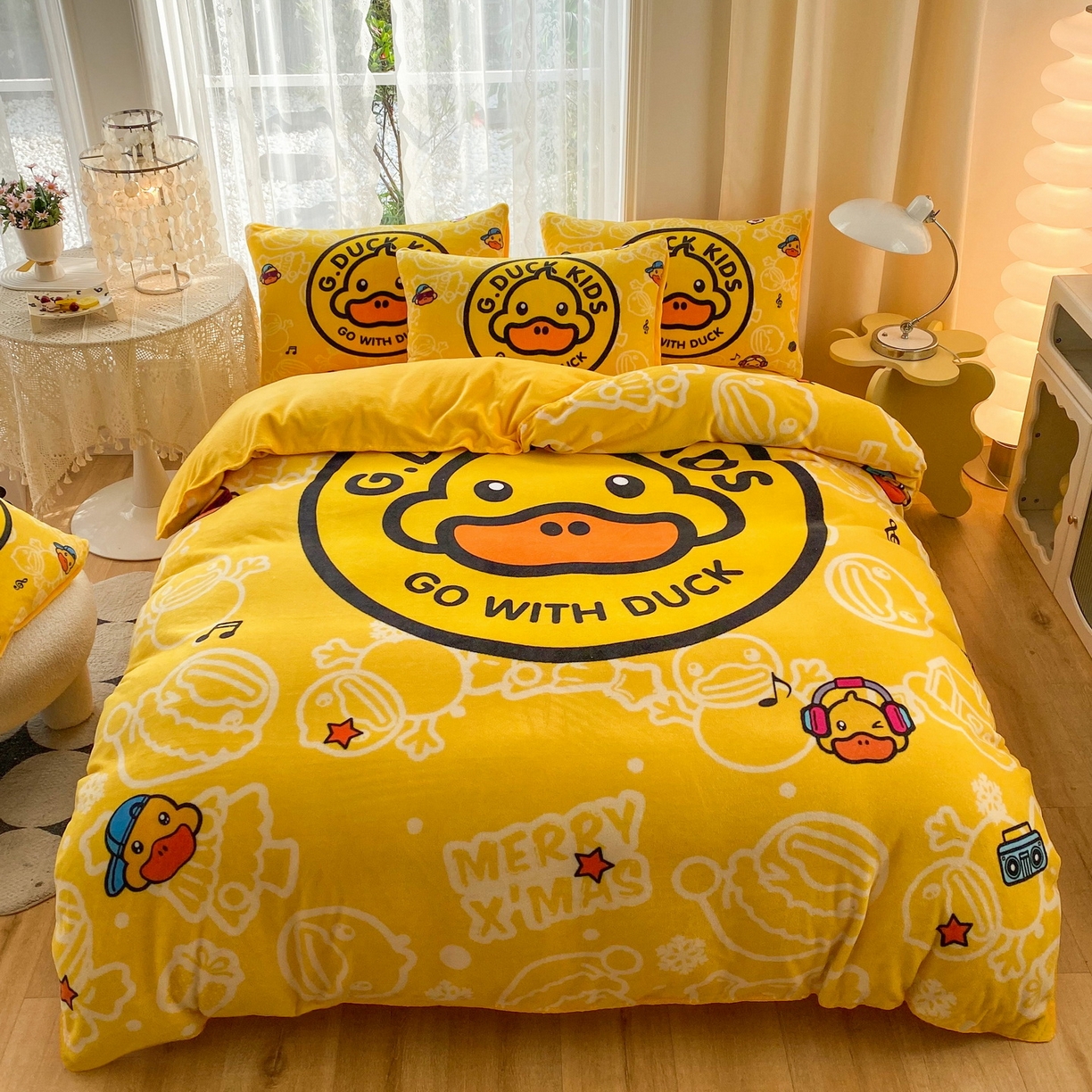 91家纺网 家纺一手货源 找家纺 （总）一电 2025新款双面牛奶绒被套单件150x200儿童加厚法兰珊瑚绒被罩200x230冬季-第二批