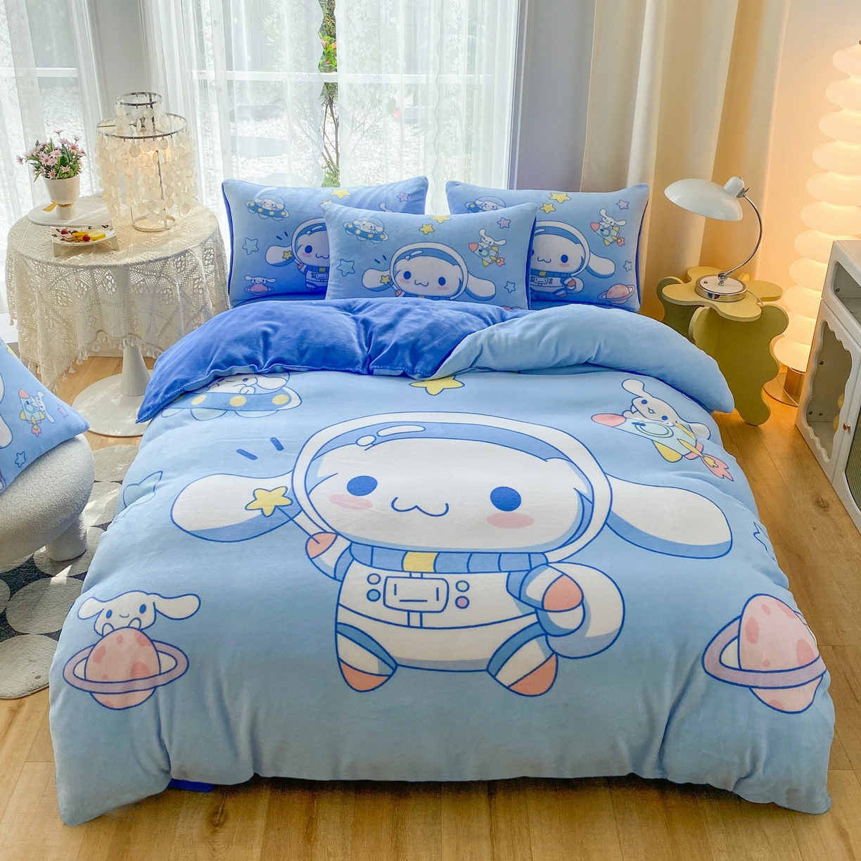 91家纺网 家纺一手货源 找家纺 （总）一电 2025新款双面牛奶绒被套单件150x200儿童加厚法兰珊瑚绒被罩200x230冬季-第二批