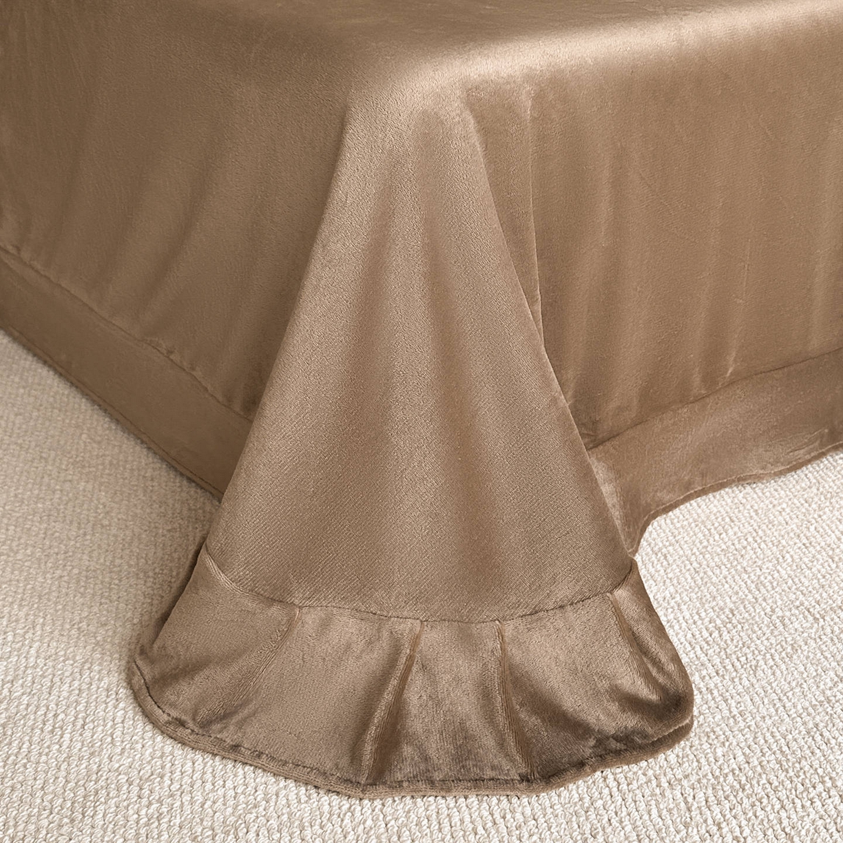 91家纺网 家纺一手货源 找家纺 梵克保罗 2025秋冬新款加厚8斤包边款美拉德仿兔毛皮草牛奶绒四件套 美拉德包边款-蝶之翼