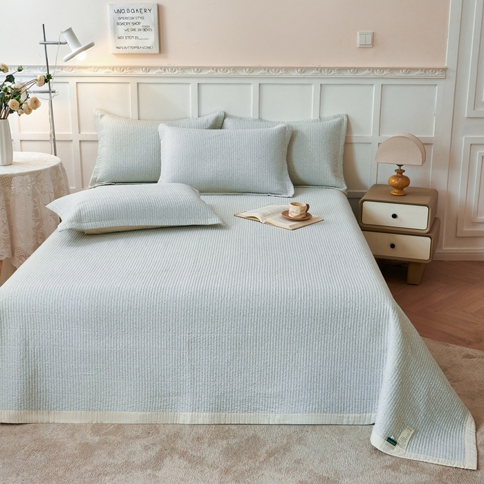 91家纺网 家纺一手货源 找家纺 （总）莎果家纺 2025新款高级轻奢棉麻床盖四件套