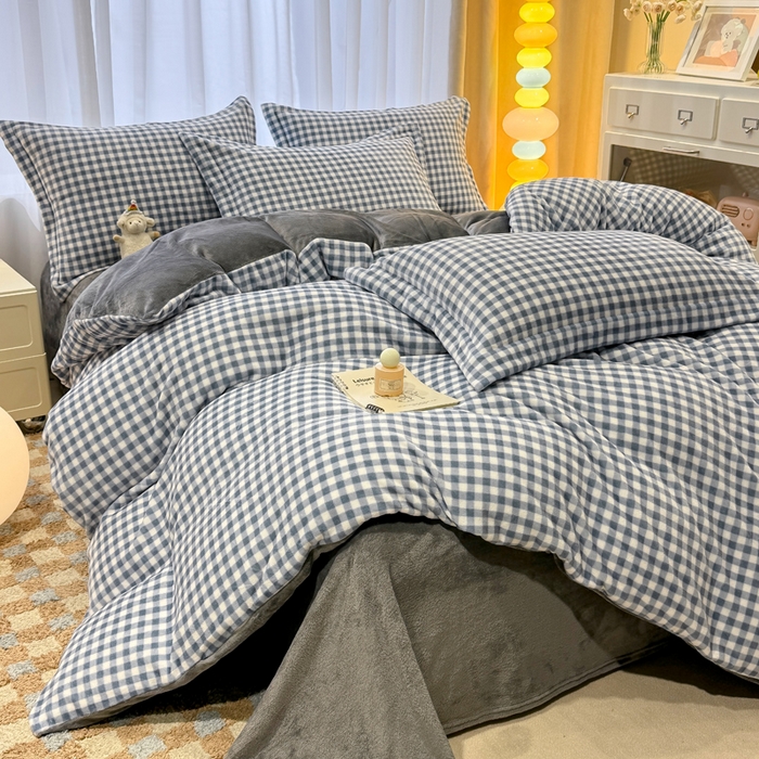 91家纺网 家纺一手货源 找家纺 （总）宅部落 2025新款高克重牛奶绒卡通印花单被套