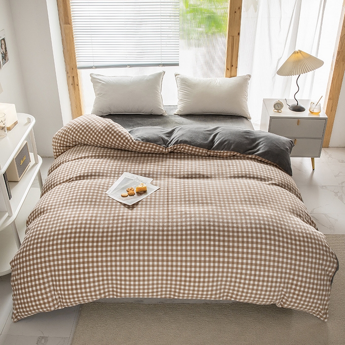 91家纺网 家纺一手货源 找家纺 （总）宅部落 2025新款高克重牛奶绒卡通印花单被套