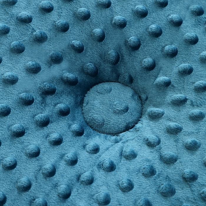 91家纺网 家纺一手货源 找家纺 乐沐 2025新款A类水洗棉双层纱豆豆绒被芯 克洛迪雅-蓝