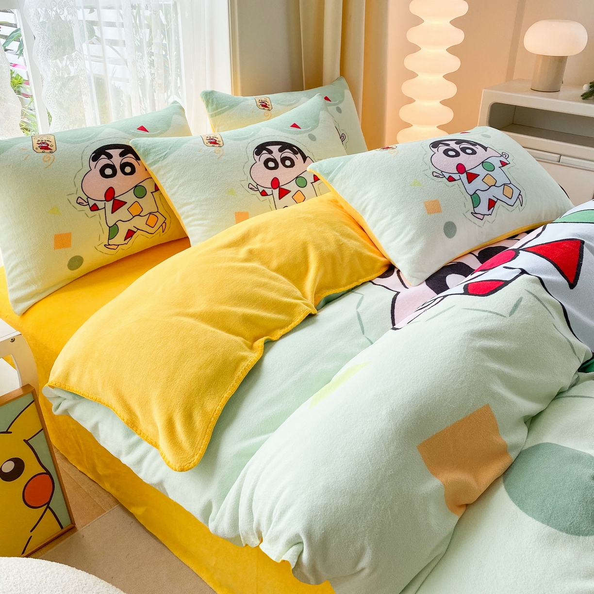 91家纺网 家纺一手货源 找家纺 一电 2025新款双面牛奶绒被套单件150x200儿童加厚法兰珊瑚绒被罩200x230冬季-第二批 小新