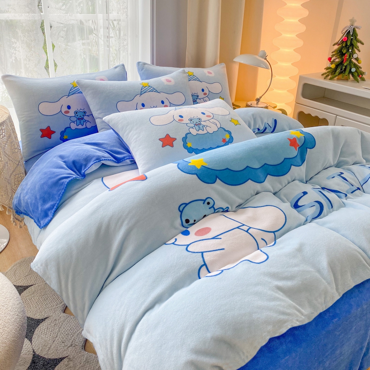 91家纺网 家纺一手货源 找家纺 一电 2025新款双面牛奶绒被套单件150x200儿童加厚法兰珊瑚绒被罩200x230冬季-第二批 小熊玉桂狗