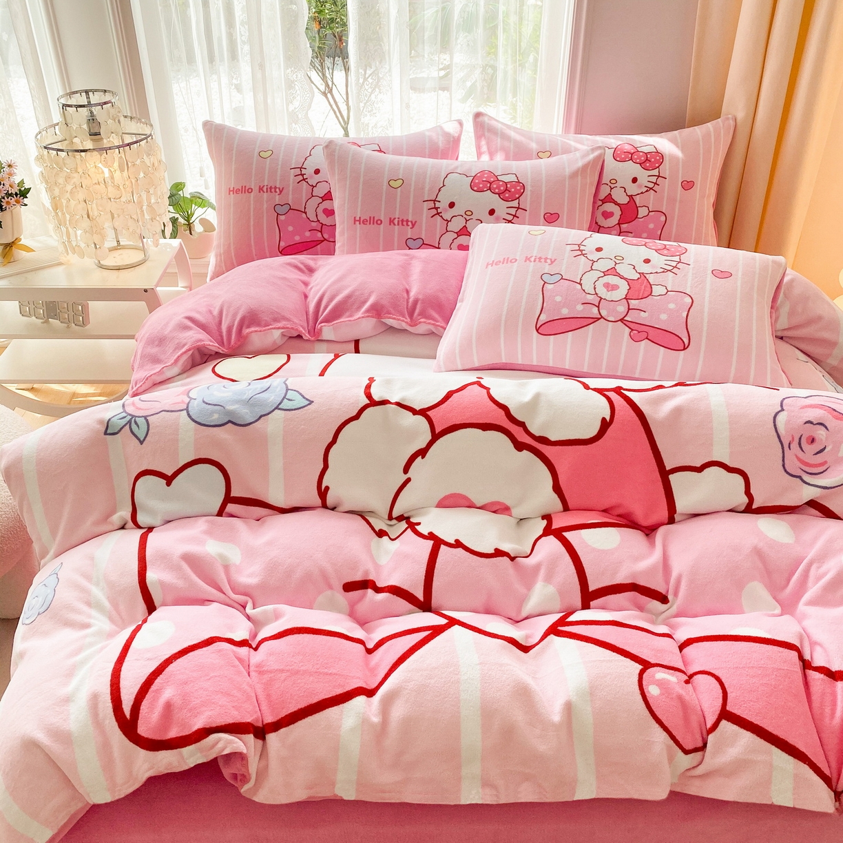 91家纺网 家纺一手货源 找家纺 （总）一电 2025新款冬季双面牛奶珊瑚绒床上四件套法兰绒床品加绒被套床单三件套-第二批