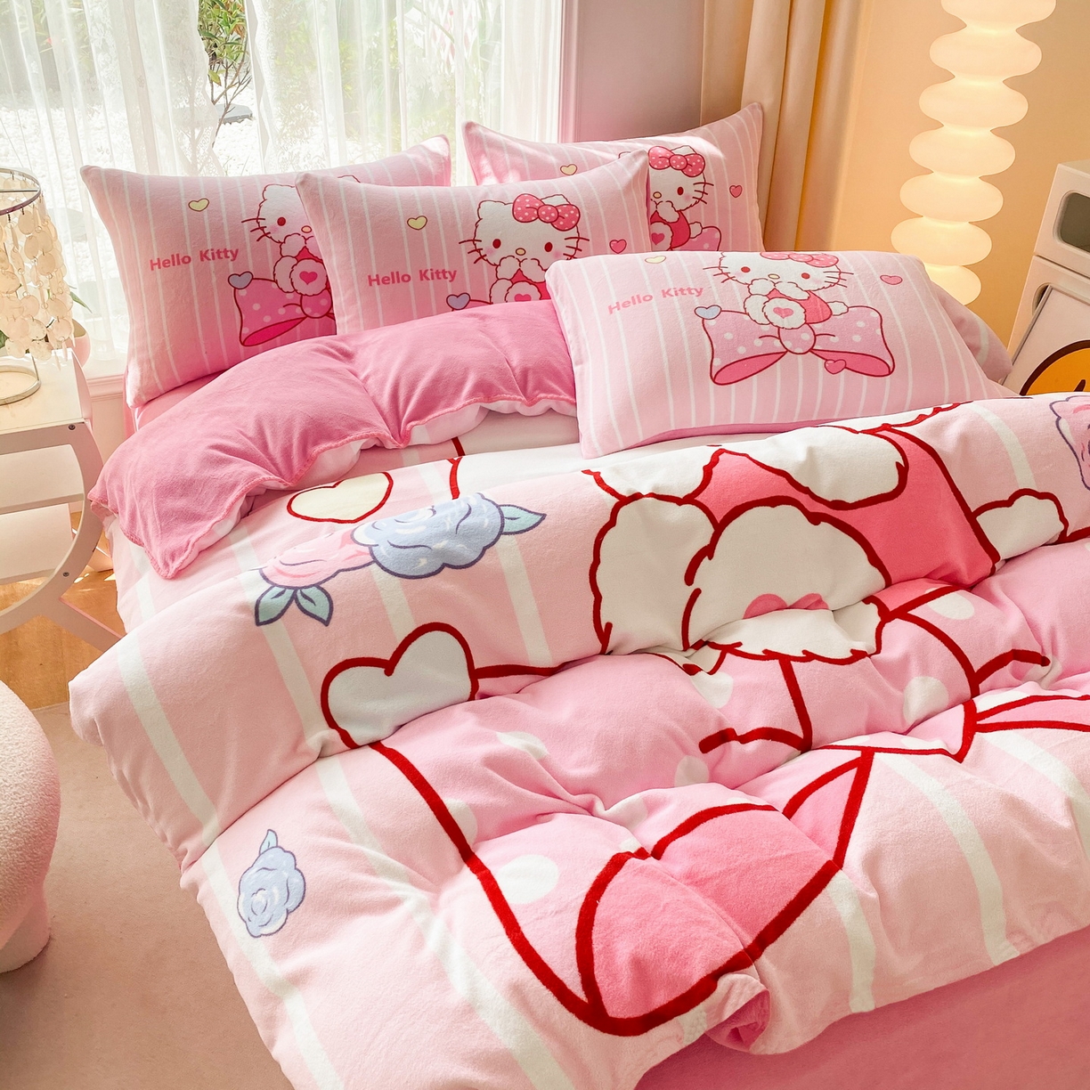 91家纺网 家纺一手货源 找家纺 （总）一电 2025新款冬季双面牛奶珊瑚绒床上四件套法兰绒床品加绒被套床单三件套-第二批