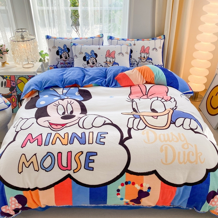 91家纺网 家纺一手货源 找家纺 （总）一电 2025新款冬季双面牛奶珊瑚绒床上四件套法兰绒床品加绒被套床单三件套-第二批