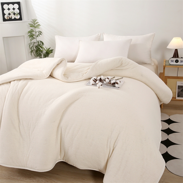 91家纺网 家纺一手货源 找家纺 （总）好老表被业 2025新款新疆100%纯棉花被芯鱼鳞网纱整张填充棉胎冬被保暖四季被子加厚全棉春