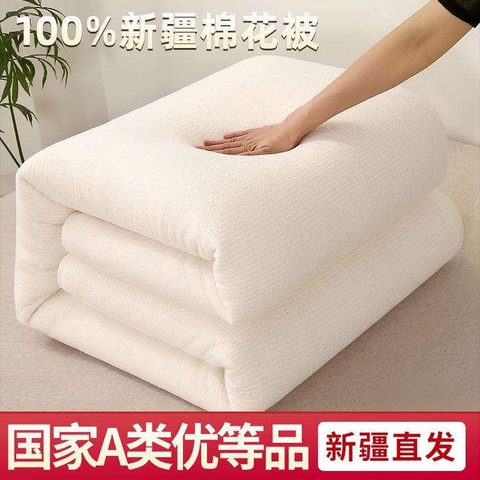 91家纺网 家纺一手货源 找家纺 （总）好老表被业 2025新款新疆100%纯棉花被芯鱼鳞网纱整张填充棉胎冬被保暖四季被子加厚全棉春