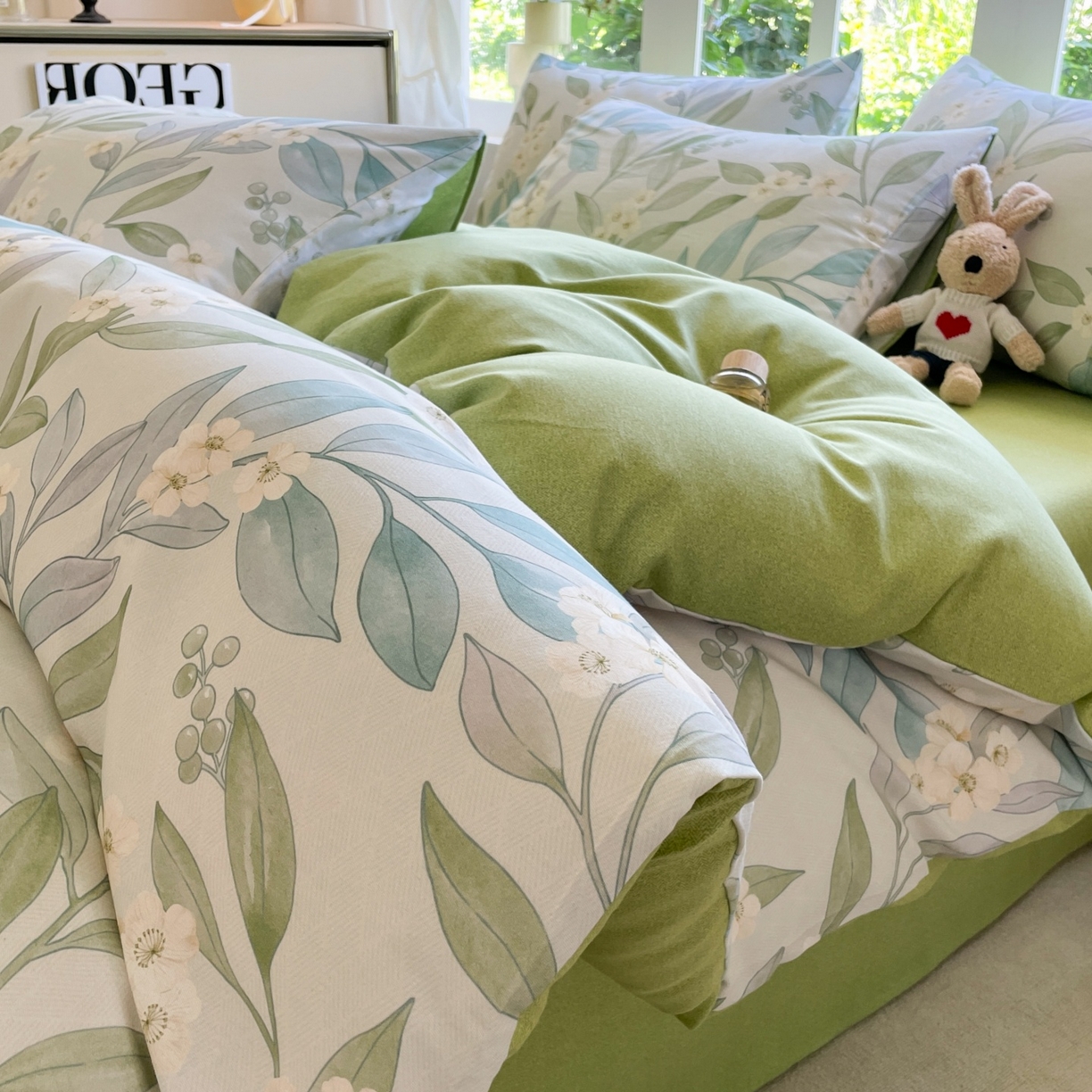 91家纺网 家纺一手货源 找家纺 本制 2025秋冬新款全棉混纺磨毛印花四件套 绿野仙踪-逍遥游