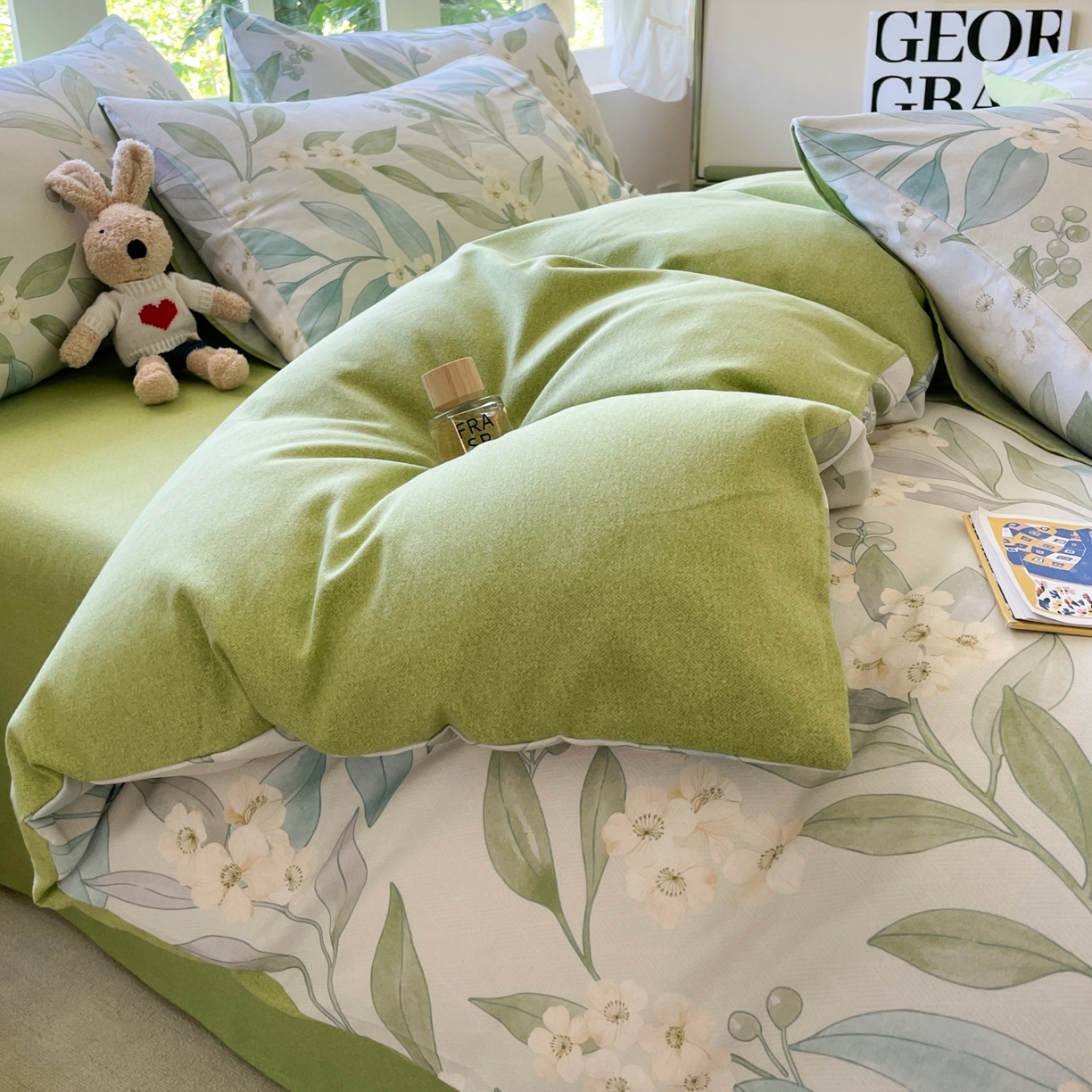 91家纺网 家纺一手货源 找家纺 本制 2025秋冬新款全棉混纺磨毛印花四件套 绿野仙踪-逍遥游