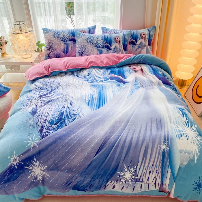 91家纺网 家纺一手货源 找家纺 （总）一电 2025新款冬季双面牛奶珊瑚绒床上四件套法兰绒床品加绒被套床单三件套-第二批