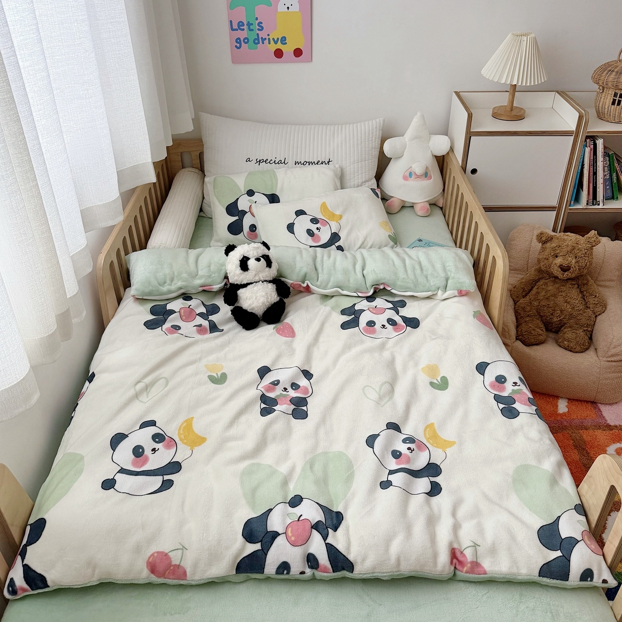 91家纺网 家纺一手货源 找家纺 （总）萌宝家纺 2025新款加厚儿童牛奶绒被套幼儿园保暖三件套