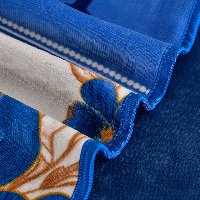 91家纺网 家纺一手货源 找家纺 妮恒美 2025新款牛奶绒印花床裙款四件套法莱绒四件套珊瑚金貂绒四件套 花开绽放