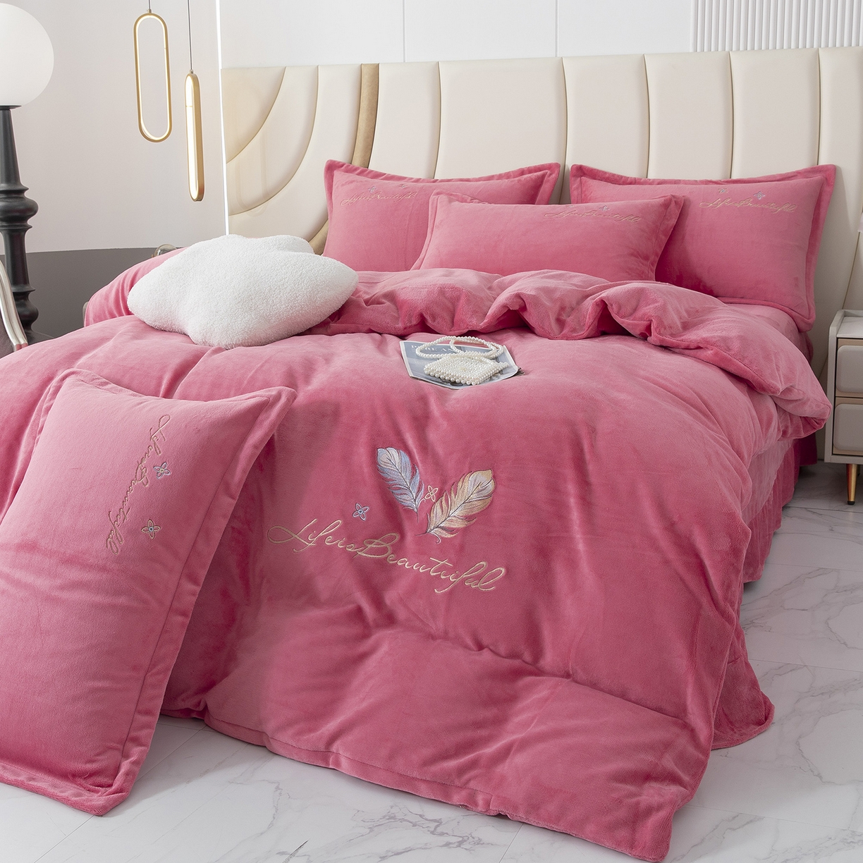 91家纺网 家纺一手货源 找家纺 （总2）昊翔 2024年全棉喷气加厚磨毛印花AA版和AB版三件套四件套