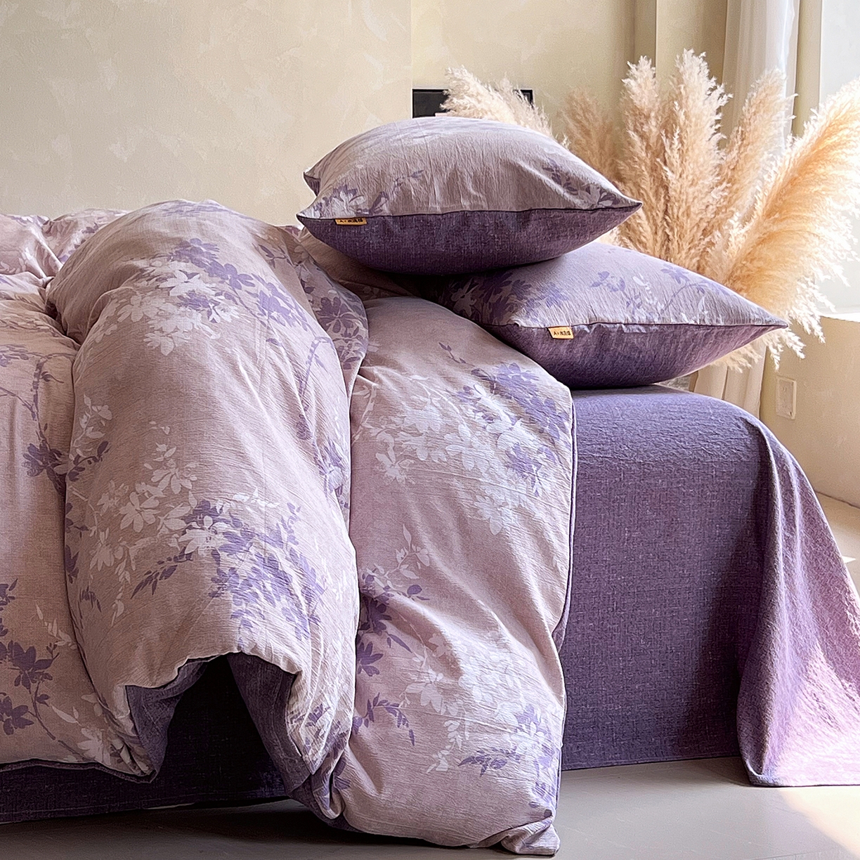 91家纺网 家纺一手货源 找家纺 （总）灿哈家纺 2025新款复古风仿麻四件套