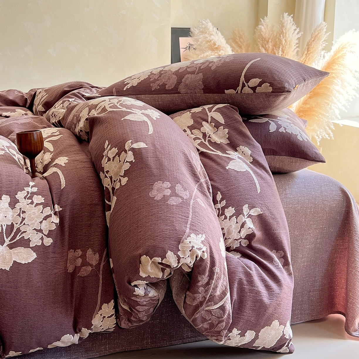 91家纺网 家纺一手货源 找家纺 （总）灿哈家纺 2025新款复古风仿麻四件套