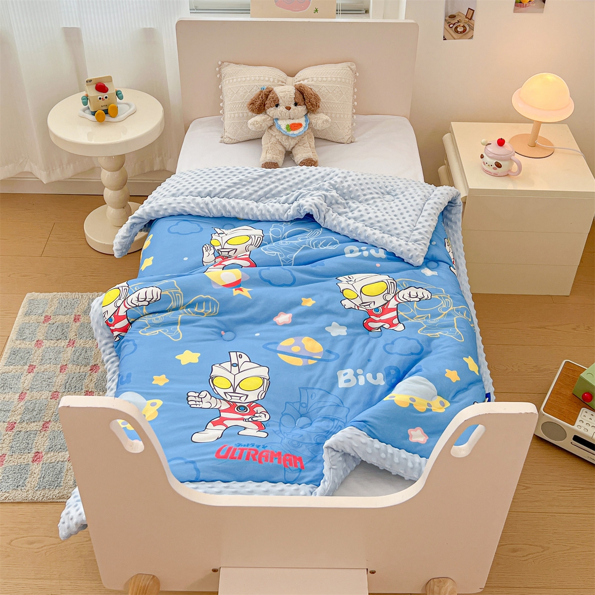 91家纺网 家纺一手货源 找家纺 名兮家居 2025新款经典奥特曼三丽鸥豆豆被被子被芯 光线王子