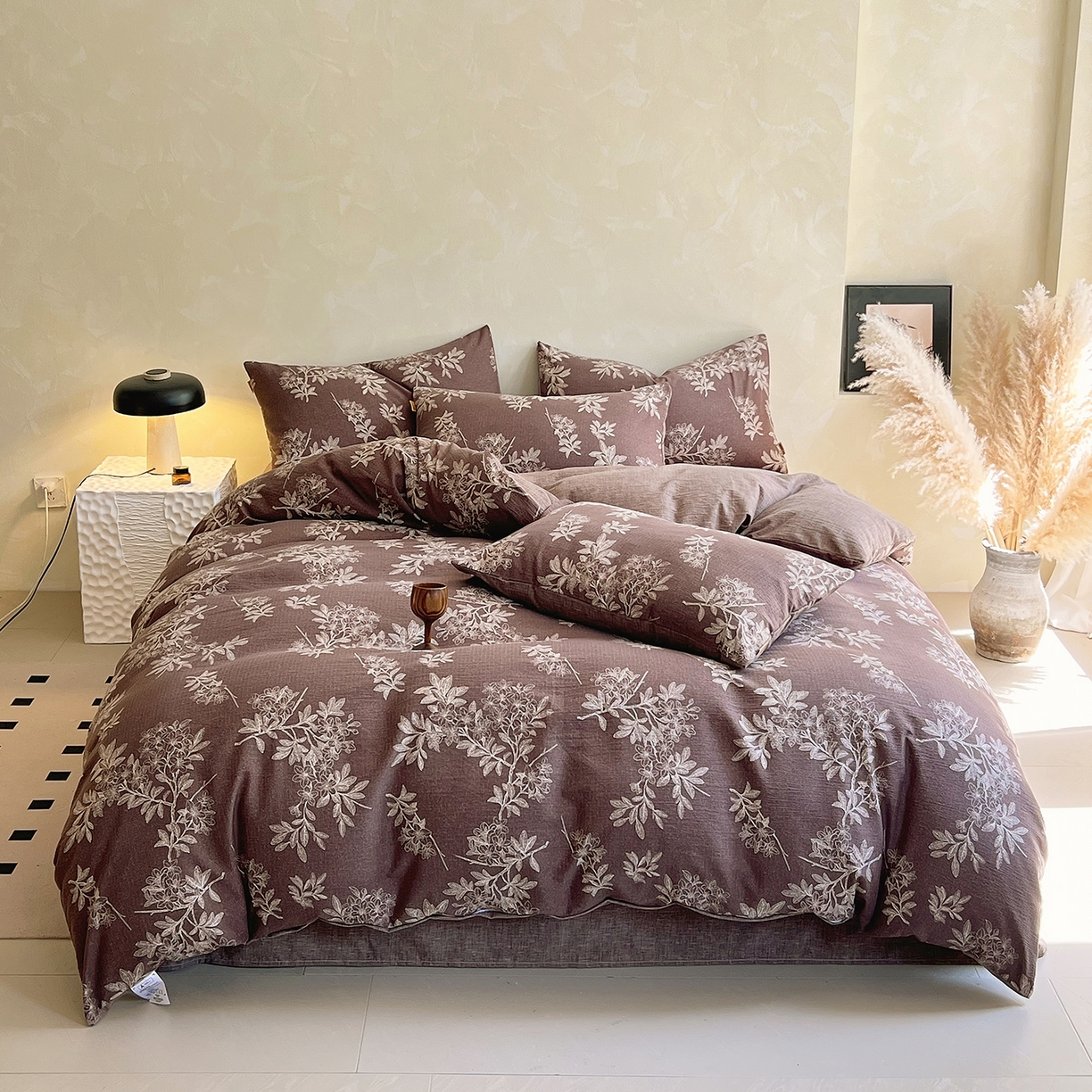 91家纺网 家纺一手货源 找家纺 （总）灿哈家纺 2025新款复古风仿麻四件套