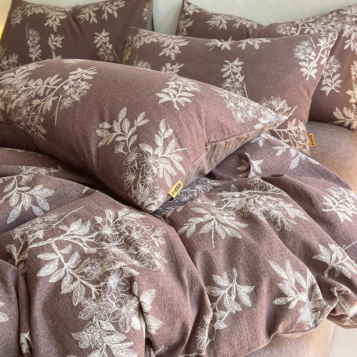 91家纺网 家纺一手货源 找家纺 （总）灿哈家纺 2025新款复古风仿麻四件套