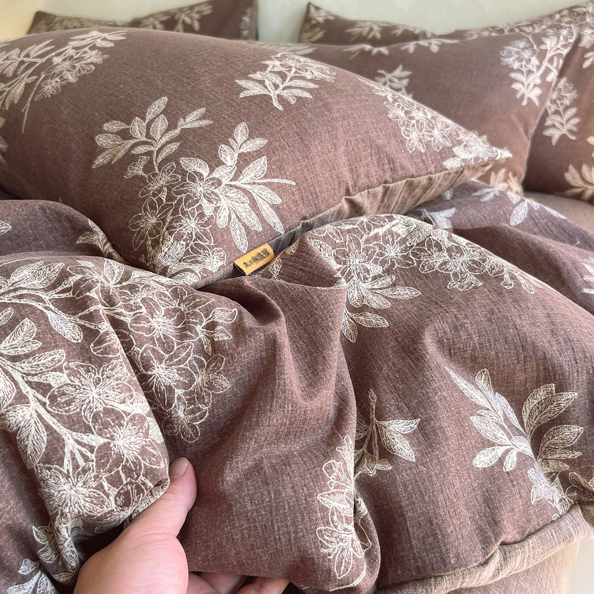 91家纺网 家纺一手货源 找家纺 （总）灿哈家纺 2025新款复古风仿麻四件套