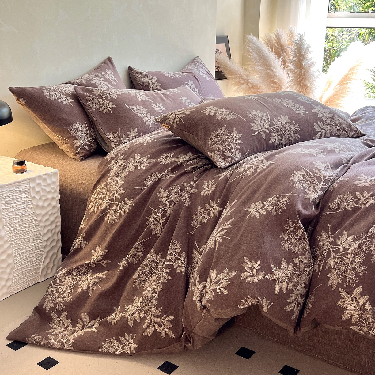 91家纺网 家纺一手货源 找家纺 （总）灿哈家纺 2025新款复古风仿麻四件套