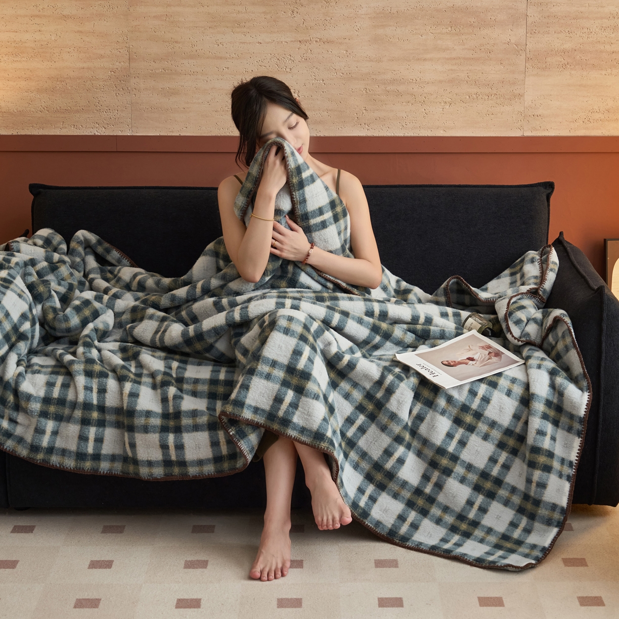 91家纺网 家纺一手货源 找家纺 寐绸家纺 2025新款230g双层羊绒牛奶绒毛毯 双层毛毯-威尔士亲格